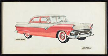 NORMAN MINGO (1896-1980) 1956 Ford. [ADVERTISING / CARS]
